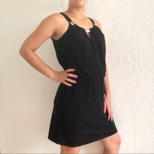 WHBM Black Cocktail Dress Silver Embellishment S